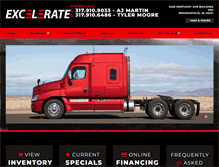 Tablet Screenshot of exceleratetrucks.com